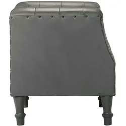 vidaXL Sessel Grau Echtleder