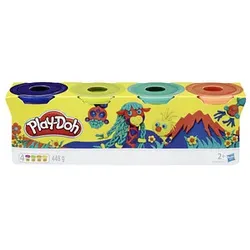 Play-Doh Knete WILD farbsortiert, 4 Farben je 112,0 g