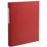 Exacompta 54385E 10er Pack Ringbücher 2 Ringe Füllhöhe 25mm Rücken 40mm, aufgeklebtes Rückenschild, für DIN A4 rot
