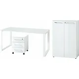 Germania Büromöbel-Set GERMANIA "GW-Monteria", weiß Holzwerkstoff Metall, Holzwerkstoff, Metall, Arbeitsmöbel-Sets, Büromöbel-Set