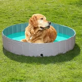 Hundepool 120x30 cm Hunde Swimmingpool Schwimmbecken Planschbecken Pool Faltbar