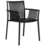 VCM Tulsa Gartenstuhl 57 x 57 x 83 cm schwarz 4 St.