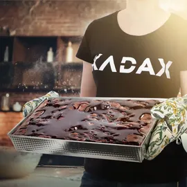 Kadax rechteckige Backform, "Imperia", Kuchenbackformen, Kastenform, Wärmeverteilung, 40 cm, Silber