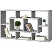 [en.casa] Wandregal Saputit 85 x 16 x 48 cm Grau