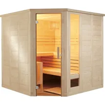 Harvia Komfort Corner Massivsauna aus Fichte Saunakabine ca. 206x206x204 cm