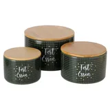 Mambocat Keksdose rund schottisch-grün Ø 11-16 cm 3-teiliges Set