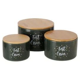 Mambocat Keksdose rund schottisch-grün Ø 11-16 cm 3-teiliges Set