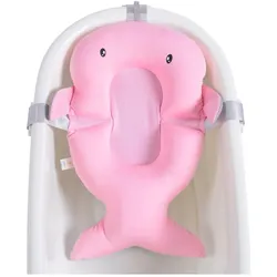 Cangaroo Babybadenetz Bailey Badekissen, Badeauflage, Kunststoff Clips ab Geburt rosa