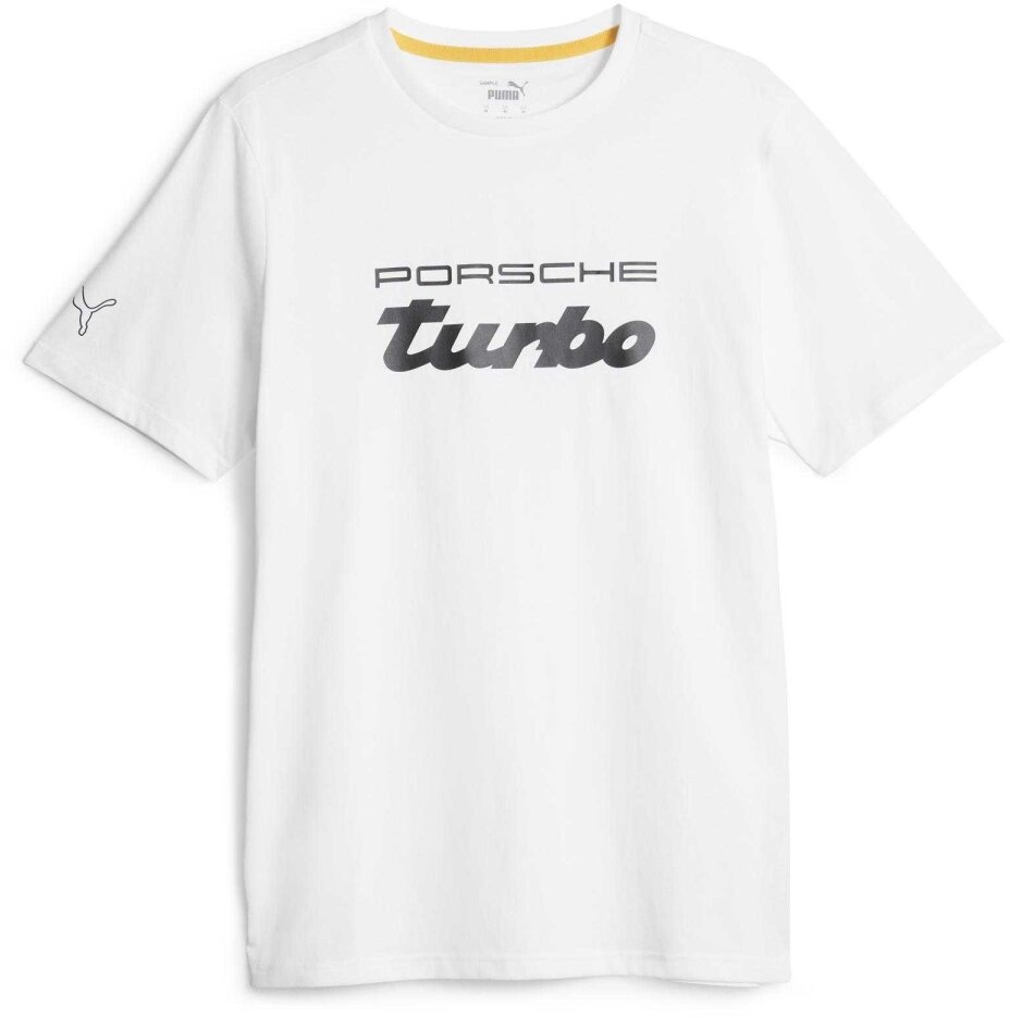 PUMA Herren T-Shirt - Motorsport, Porsche Legacy ESS TEE, Baumwolle, Rundhals, kurz, Print, einfarbig Weiß L