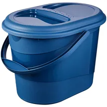 KEEEPER Bio-Eimer mit Deckel, 13 l, Ovaler Abfalleimer, Elsa, Eco Blue (Blau)