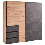 Forte Winn 200 x 200 x 61,2 cm dunkelgrau/eiche artisan