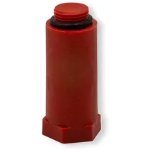 Sanpro Kunststoff Baustopfen rot mit Kunststoff Gewinde 1/2'' und O-Ring, rot