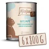 MjAMjAM Purer Fleischgenuss 800g Dose Katzennassfutter 6 x 800 Gramm gute Pute Pur