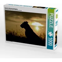 Calvendo Hund im Sonnenuntergang Puzzle