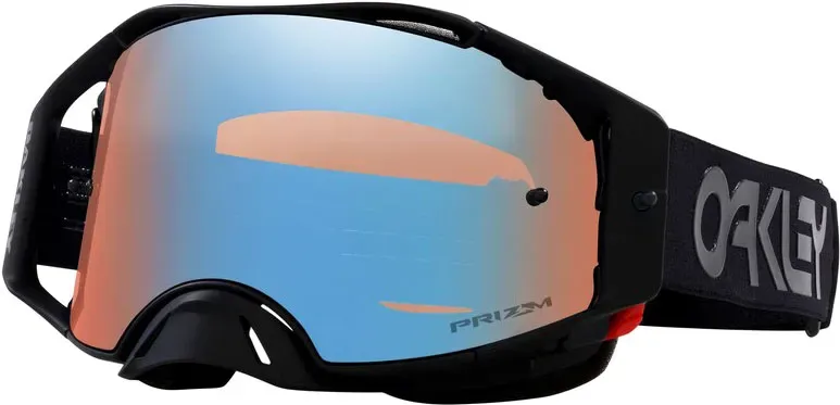 Oakley Airbrake MX Blackout, lunettes Prizm - Noir Bleu/Violet Réfléchissant