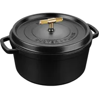 Staub La Cocotte Buster+Punch 28 cm, rund, Schwarz,