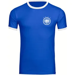multifanshop Kontrast T-Shirt - Deutschland - Adler Retro - Druck weiß - Männer