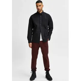 Selected Langarmhemd Schwarz M