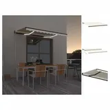 vidaXL LED Gelenkarmmarkise 350 x 250 cm cremeweiß 3069082