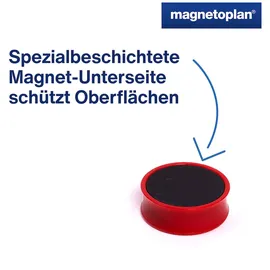 Magnetoplan Ergo-Magnete, Large rot 10 Stück