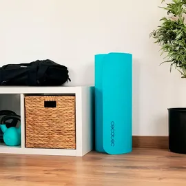 Cecotec DrumFit Yoga Mat, Maße 183 x 61 cm und 0,8 cm dick, Transportgriff, rutschfester Stoff mit Muster, WavyTex-Gewebe, widerstandsfähiges TPE-Material