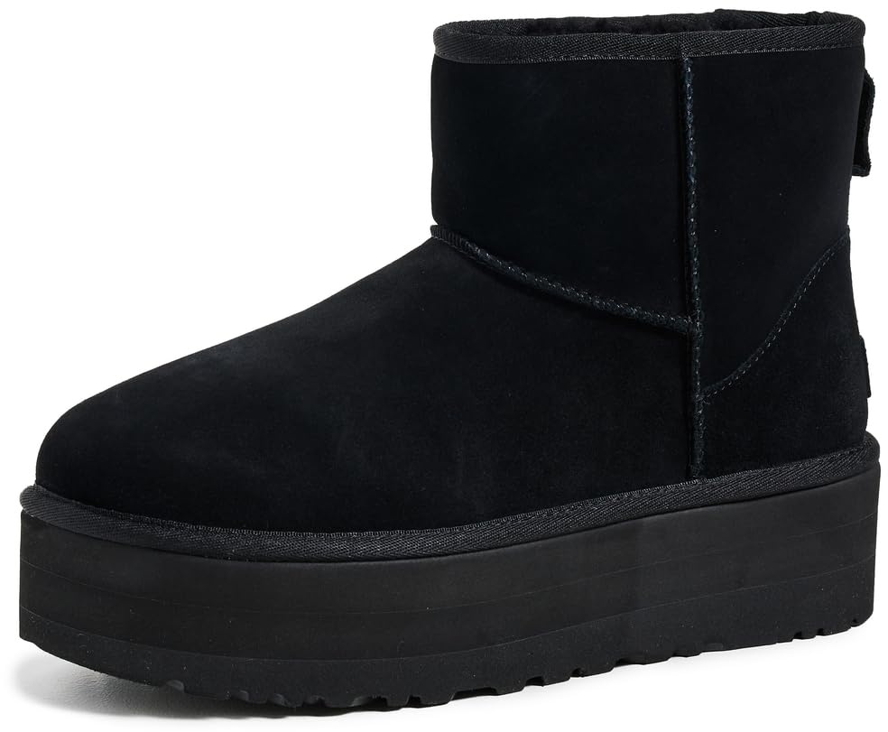 Ugg Damen Classic Mini Platform Winter, Boots, Black, 41 EU - 41 EU