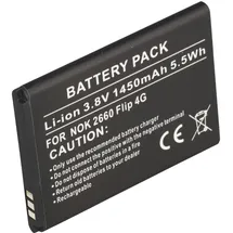 AccuCell Nokia 2660 Flip 4G 1450 mAh 1 St.