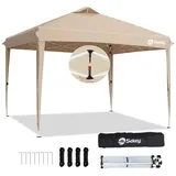 Sekey Faltpavillon 3 x 3 m inkl. 4 Seitenteile Schwarz/Khaki