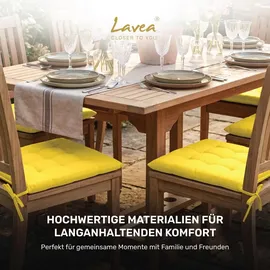 LAVEA Sitzkissen 40 x 40 x 3 cm gelb 8-tlg.