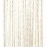 Zyronn Fadenvorhang Türvorhang Fadengardine Raumteiler Fadenstores (1 St), gestreifter Vorhang/Querbehang, 100 x 200 cm,Stangendurchzug