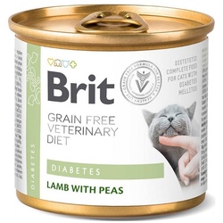 BRIT Veterinary Diet Diabetes Lamb Pea Nassfutter für Katzen bei Diabetes 200g