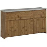 Home Affaire Highboard »Maribo«, Kommode im modernen Landhaus-Stil, mit Betontopplatte, Breite 140 cm, beige