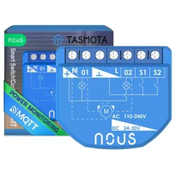 Nous B3T WiFi Tasmota Switch Module, ESP32, MATTER Unterstützung, MQTT, 2 Kanäle, mit PM