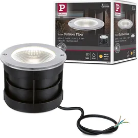 Paulmann Bodeneinbauleuchte Floor Edelstahl 120mm 6W 580lm IP67 silber