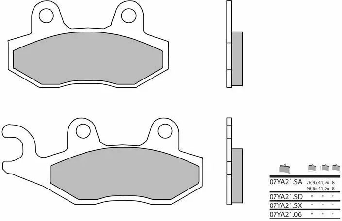 Brembo S.p.A. Wegremblokken koolstofkeramiek - 07YA2106