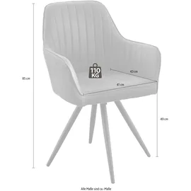 Jockenhöfer Gruppe Esszimmerstuhl »Sammy« (Set) 2 Stk.Schalenstuhl in Vintage Optik, Drehstuhl, braun