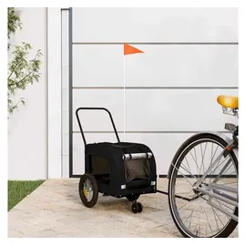 vidaXL Fahrradhundeanhänger schwarz