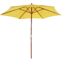 Mendler Sonnenschirm Florida, Gartenschirm Marktschirm, Ø 3m Polyester/Holz -