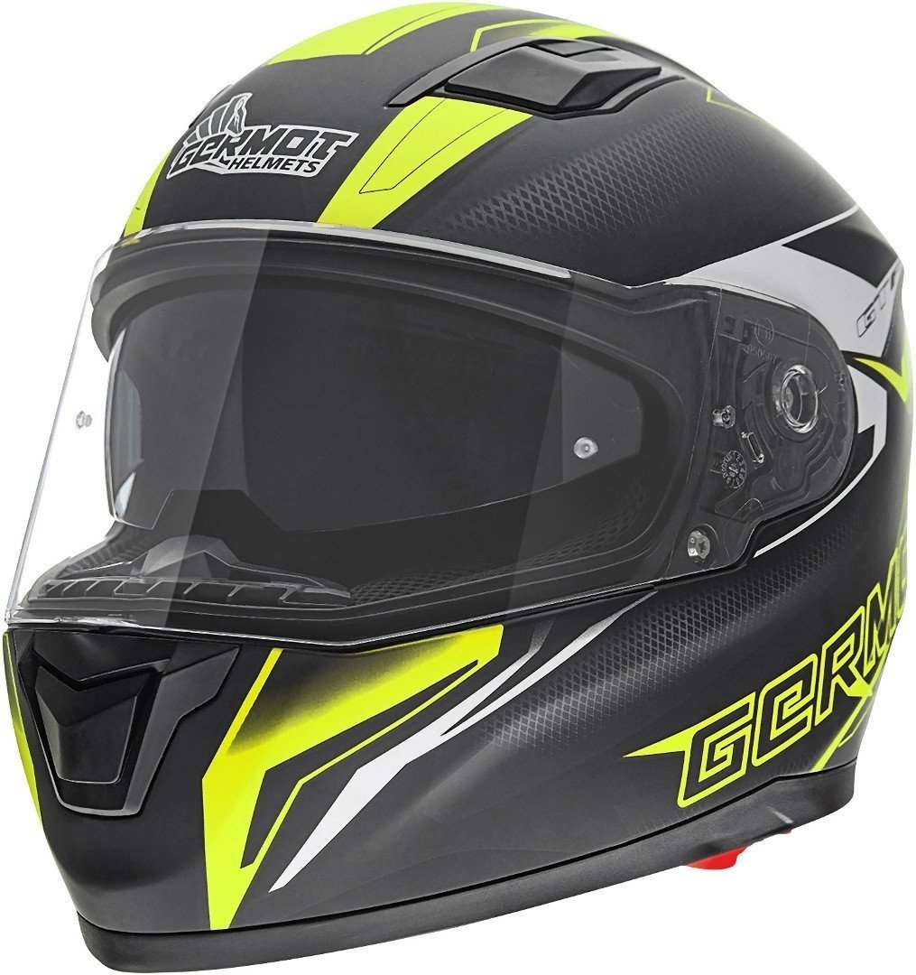 Germot GM 330 Decor Helm, zwart-geel, S Voorman