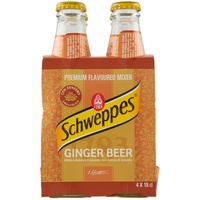 Schweppes Ginger Beer Erfrischungsgetränk mit Ingwergeschmack ( 4 x 18cl )