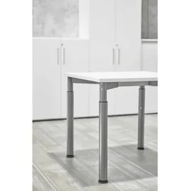 hjh OFFICE PRO Hammerbacher Schreibtisch Y-Serie asteiche/graphit, höhenverstellbar, 160 x 68-82 x 80cm