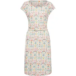 Ragwear Lilithe Ikat Jerseykleid Damen in beige, Größe XS - beige
