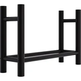 CLP Kaminholzständer Medya Metall 30 x 80 x 60 cm Schwarz