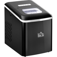 Homcom Eiswürfelmaschine mit automatischer Reinigungsfunktion schwarz 31,5 x 22,9 x 32,6 cm (LxBxH)