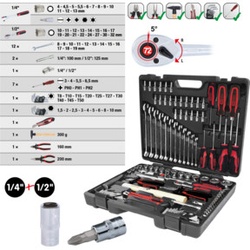 KS Tools 1/4 Zoll+3/8 Zoll+1/2 Zoll CHROMEplus Universal-Werkzeug-Satz, 97-tlg.