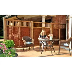 Sichtschutz Weide 120 x 180 cm – Weidenzaun aus geölten Weidenruten – Weidenflechtzaun – geflochtener Sichtschutz für Garten & Terrasse