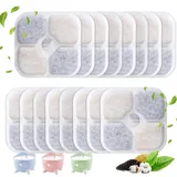 TQPXZO 16 Stück Trinkbrunnen für Katze Ersatzfilter, Harz aktivierte Kohlenstoff DREI Layer Filtrationssystem, Katzenbrunnen Filter für Trinkbrunnen