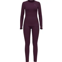 ODLO Damen Funktionswäsche-Set Active Warm, Lila Melange, XL