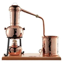 `CopperGarden®` Tischdestille ARABIA 0,5 Liter  Spiritusbrenner & Aromasieb