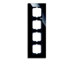 Abdeckrahmen carat, 4-fach (Glas schwarz)